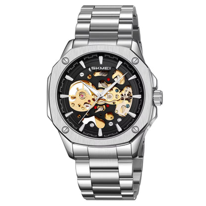 Luxury Men's Skeleton Automatic Watch With Box